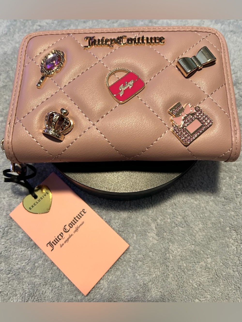 JUICY COUTURE EXCLUSIVE “GIRLS ONLY”/DUSTY BLUSH MEDIUM ZIP-AROUND WALLET/NWT